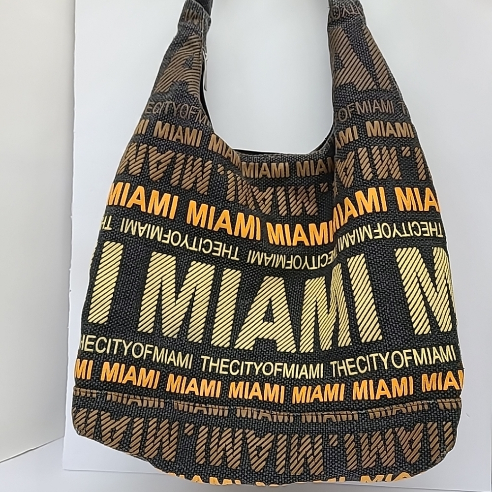 Robin Ruth Miami Canvas Hobo Tote Bag 18"x12"x6"